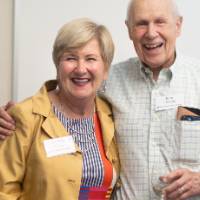 Ken Fridsma and Jo Ann Litton smiling at camera